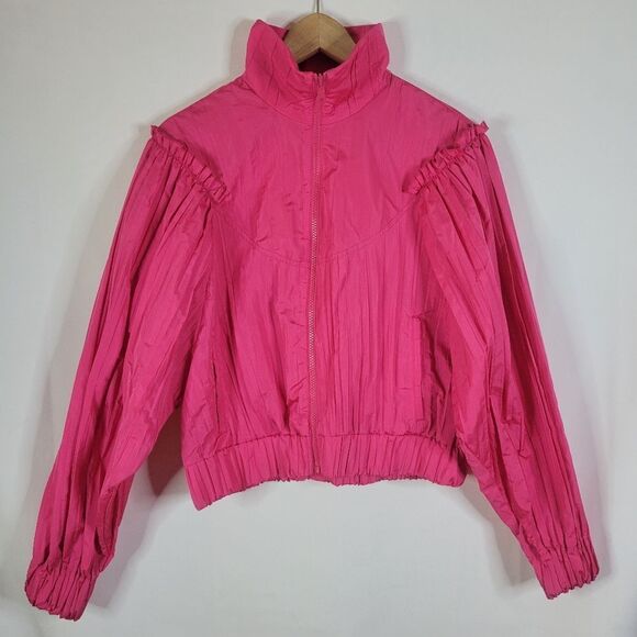 Retro Vibrant Pink Cropped Jacket - Picture 2 of 12